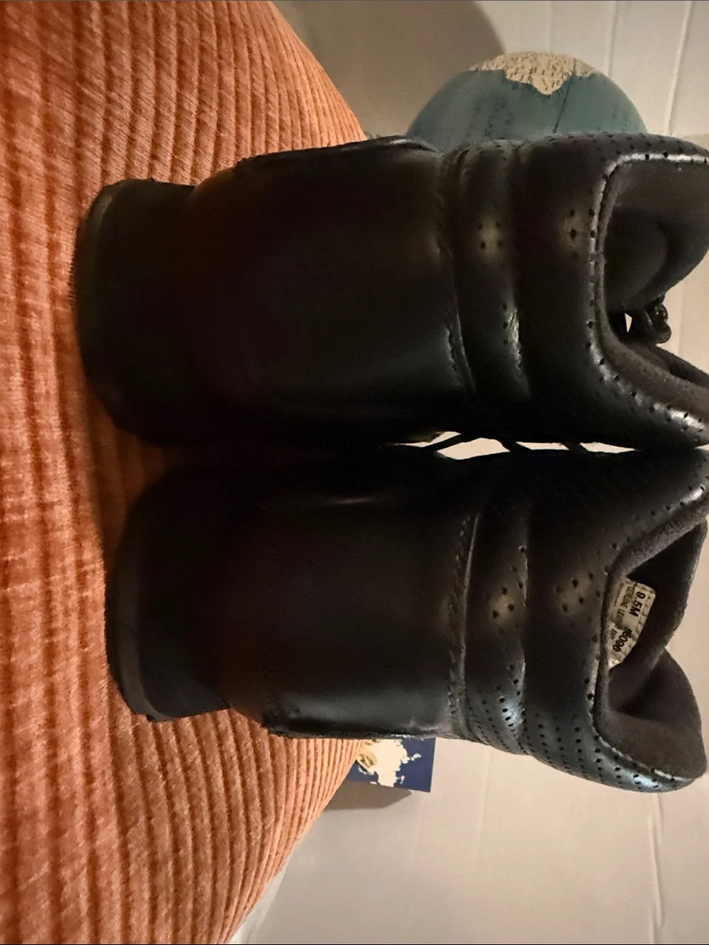 Timberland Black Perforated Lace-Up Leather Hiker Sneaker Boots Style 58096